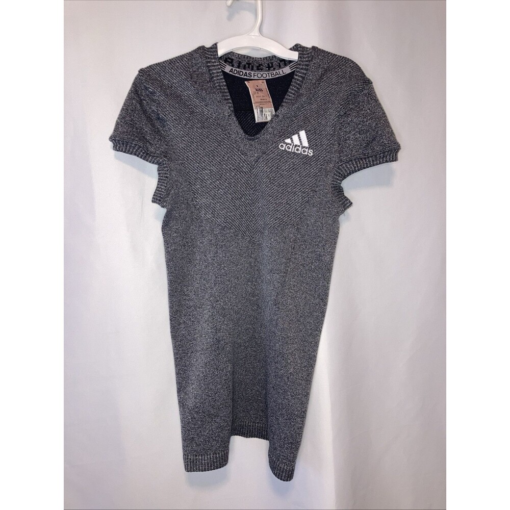 Adidas Football Compression Jersey Medium Mens Prime Knit Gray Chest 36.5-39
